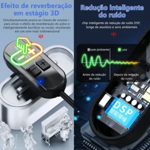 Microfone Sem Fio Headset Aula Conferencia Professor Show - Imagem 8
