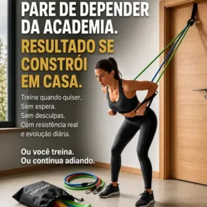 Kit 20 Itens Esportivos Para Treino Em Casa Academia Fitness Funcional Com Elásticos Extensor Puxadores Massageador Faixas Elásticas Mini Band P/ Exercícios Ginástica Fisioterapia Topsand Activewear - Imagem 9
