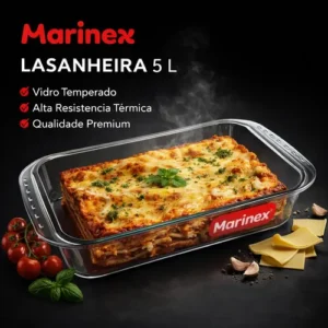 Travessa Assadeira Lasanheira Retangular Vidro Marinex 5l - Imagem 3