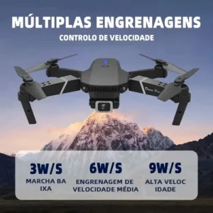 Mini Drone E88 Pro Com Câmera Dupla Wifi Com Case 2 Baterias + Ligenai Jozy Mini Controle Remoto Drone 2.4 Ghz - Imagem 6