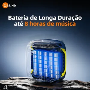 Caixa de Som Portatil Bluetooth, Rádio Fm, Subwoofer Ativo, Boombox, On The Go, Estéreo Hifi, com Rgb, Tws 1+1, Bateria 8 Horas, Caixa de Som 2.1, Cor Azul Marinho - Imagem 8