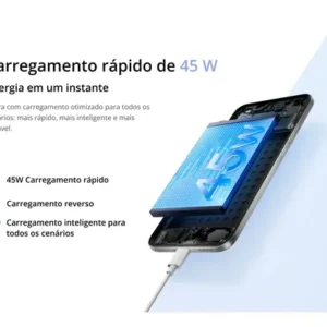 Smartphone Celular Realme 16 5g 256gb 12gb Ram Dual Sim Câmera De 50mp Lumacolor Image Espelho para Selfies Bateria 6550mah Impermeável Ip69 Pro 4200nit Amoled Branco - Imagem 9