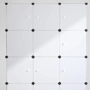 Armário Portátil, Armazenamento Multiuso, Branco, 10 Portas - Imagem 2