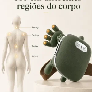 Massageador Elétrico Pescoço Ombros Mãozinha 3d Aquecimento - Imagem 5