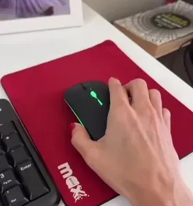 Mouse Sem Fio Recarregável Wireless Optico Led Rgb Ergonômico Sem Fio Para Pc Desktop Notebook Tablet Smartphone Homeroarte Preto - Imagem 11