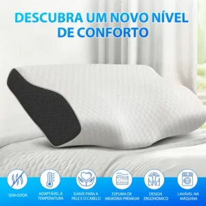 Travesseiro Cervical Ortopédico Espuma Viscoelástica - Imagem 2