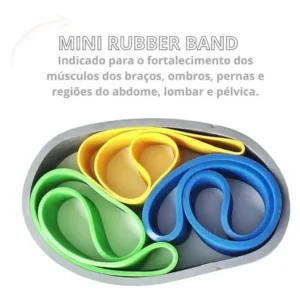 Kit 4 Rubber Band Mini Faixa Elástica Pilates Fisio Treino - Imagem 3