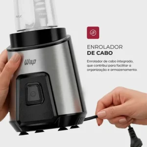 Liquidificador Portátil Wap Blender Go Wbg600 700ml Com 4 Lâminas Em Inox E Trava De Segurança - Imagem 10