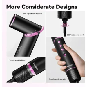 Secador De Cabelo Gokoco Com 7 Em 1 Escova Hot Air Styler Cor Palha - Imagem 8