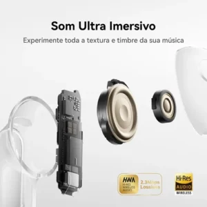 Fone de Ouvido Sem Fio HUAWEI FreeBuds Pro 5 Cancelamento de Ruído com IA de Motor Duplo Som Ultra Imersivo Chamadas Estáveis e Nítidas IP57 Até 38 horas Autonomia de Bateria Areia - Imagem 4