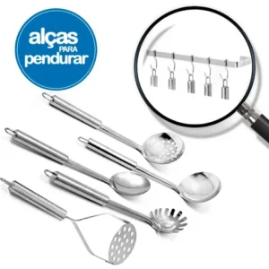 Jogo De Panelas Tramontina Allegra 5pç Aço Inox 5 Utensílios Inox - Imagem 6
