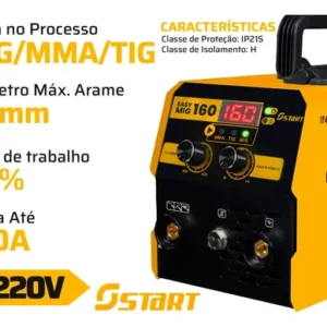 Maquina Inversora Solda Mig 160a 3 Em 1 Tig Lift Acessórios - Imagem 4
