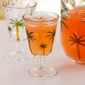Conjunto 7 Peças Jarra de 1,3L Com 6 Taças de 240 ml Água Suco Cristal Palm Hand Painting Lyor - Imagem 11