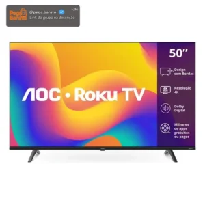 Smart Tv Roku Tv 50 7045 4k Uhd Aoc Bivolt - Imagem 1