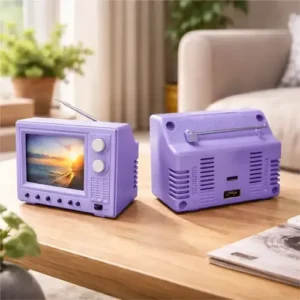 Mini Tv Portátil Retrô, Tela Usb Hd Recarregável De 2,4 - - Imagem 6