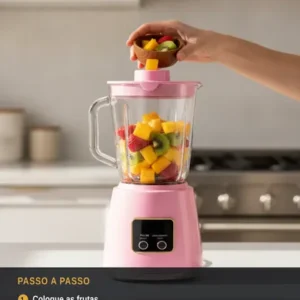 Mini Liquidificador Portatil Sem Fio 10 Laminas 600ml - Imagem 6