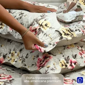 Kit Colcha Cobre Leito 3 Peças Dupla Face Casal Queen King - Imagem 7