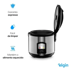 Panela De Arroz Elétrica Gran Rizzo 700w Elgin 10 Xíc Preto - Imagem 2