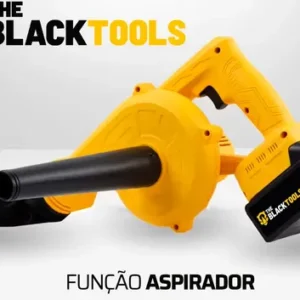 Soprador De Folhas The Black Tools Tcb21b A Bateria Aspirador Elétrico Com Saco Coletor Cor Amarelo e Preto - Imagem 6