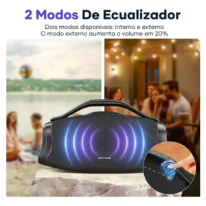Caixa De Som Sabala Dr-909 200w Bluetooth 36h Tws Ipx6 Cor Preto - Imagem 7