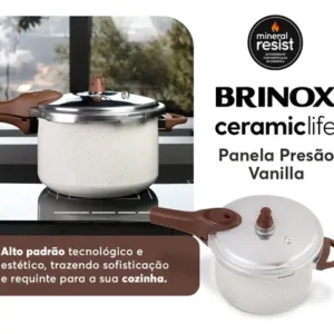 Panela De Pressão Brinox Pressure 4,2l Ø20 X 14,5 Cm Vanilla Baunilha - Imagem 4