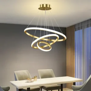 Lustre Led Sala Moderno 60w, 3 Arcos Pendente Luminária Teto - Imagem 10