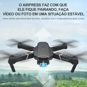 Mini Drone E88 Pro Com Câmera Dupla Wifi Com Case 2 Baterias + Ligenai Jozy Mini Controle Remoto Drone 2.4 Ghz - Imagem 12