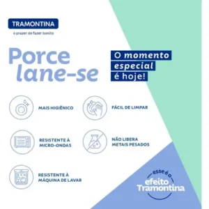 Aparelho de Jantar Tramontina Abstratta 20 Peças Cor Branco Liso - Imagem 5