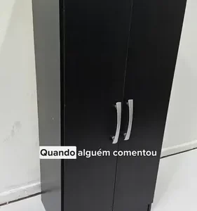 Armário Multiuso 2 Portas Preto Regente - Imagem 6