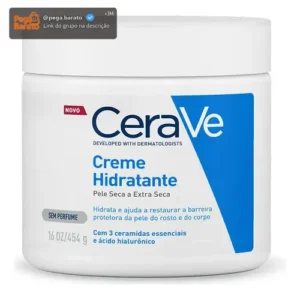 Creme Hidratante Corporal e facial para Pele Seca a Extra Seca Sem Perfume 454g CeraVe - Imagem 1