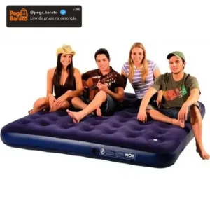 Colchão Inflável King Size Grande Barraca Acampamento Casa - Imagem 1