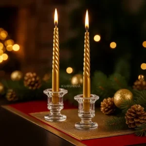 Kit 10 Castiçal Porta Vela De Vidro Decoração Alto Brilho Mesa Suporte Enfeite Marca Kururuá - Imagem 7