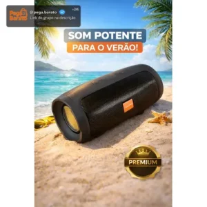 Caixinha De Som Potente Alta Bluetooth Portátil Radio Novo!! - Imagem 1