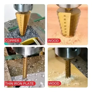 Broca Escalonada Cone De 4 A 32mm De Aço Rapido Espiral - Imagem 3