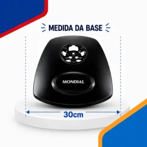 Base Do Ventilador Mondial 30cm 6-pás Preta Original - Imagem 6