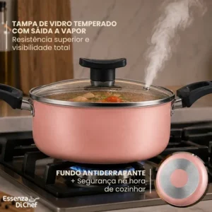 Jogo De Panelas Antiaderente 9 Peças Teflon Várias Cores - Imagem 9