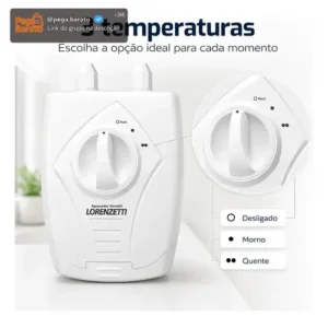 Aquecedor de água elétrico Lorenzetti versátil 3 temperaturas cor branco 220V 5500W - Imagem 1