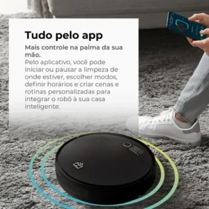 Robô aspirador Positivo Casa Inteligente PRA90 preto - Imagem 4