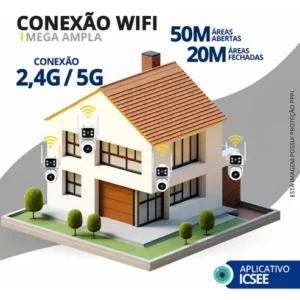 Câmera Segurança Ip68 Externa Wifi App Icsee À Prova Dágua - Imagem 4