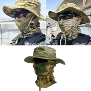 Kit Chapéu Boonie Balaclava Uv Dobrável Pesca Moto Camping - Imagem 7
