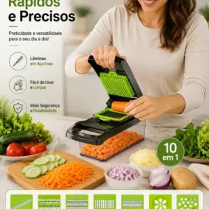 Cortador e Fatiador Mandoline SHOKKI Para Legumes e Frutas de 12 Peças - Imagem 6