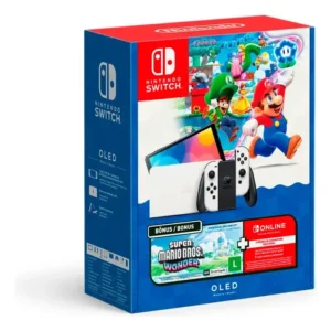 Console Nintendo Switch Oled 64gb Edição Super Mario Bros Wonder 3 Meses Assinatura Online Nintendo - Imagem 3