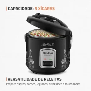 Panela De Arroz Fast Rice 5 Premium Mondial 400W - NPE-08-5X - Imagem 3
