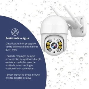 Câmera Ip A8 App Icsee Infravermelho Prova D'água Externa Wifi Hd Cor Branco - Imagem 6