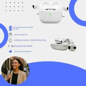 Fone De Ouvido Bluetooth 5.4 Compatível Iphone Airpods - Imagem 4