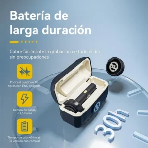 Microfone Lapela Hollyland Lark M2 Mini Combo Duplo USB-C, Lightning e Camera preto - Imagem 7