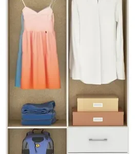 Guarda Roupa Solteiro 4 Portas 2 Gavetas Panamá 170cm Rp4020 Branco - Fellicci Móveis - Imagem 6