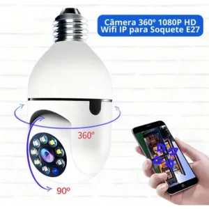 Câmera Lâmpada B-MAX Wifi 360º Infravermelho IP44 1080p Segurança - Imagem 4