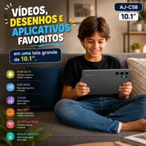Tablet 10.1 4g 5g 6gb 128gb Android 13 Teclado Caneta Capa - Imagem 4