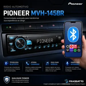 Som Automotivo Radio Pioneer Bluetooth Usb Lançamento Mp3 - Imagem 6